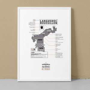 languedoc roussillon, carte des vins