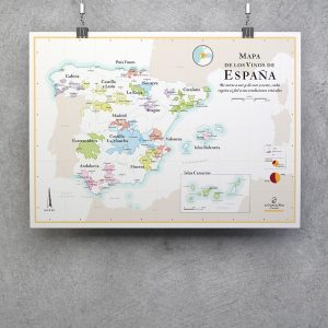 Carte des vins d'Espagne, 50x70