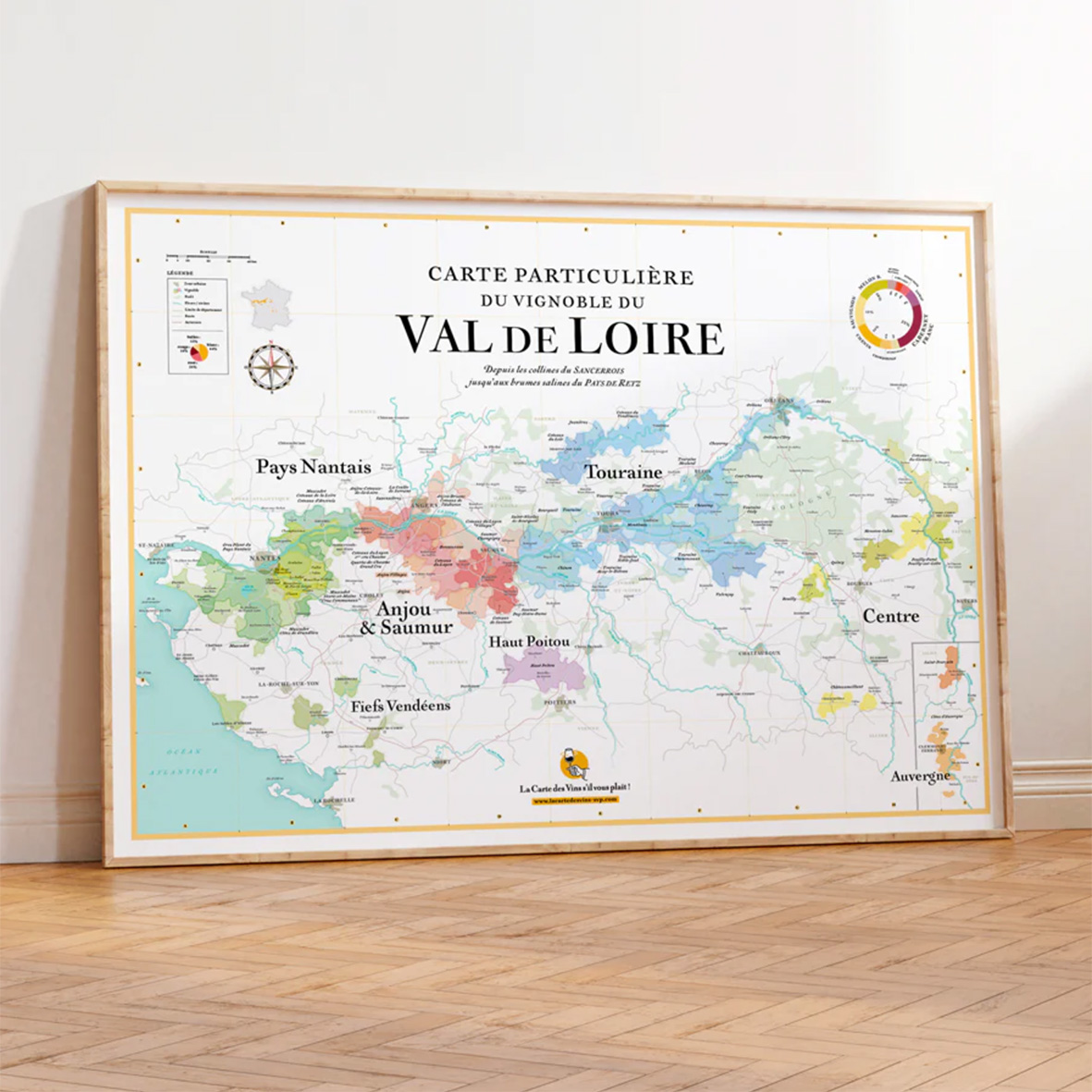 Carte Les Vins de France à Gratter 50x70 - Cartes des vins de France