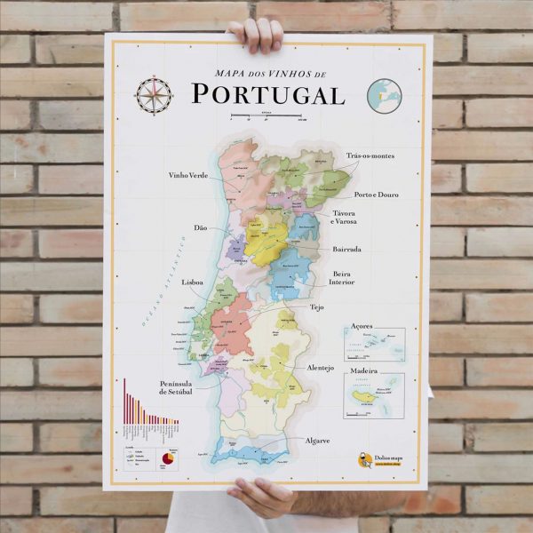 Carte des vins du Portugal 50x70