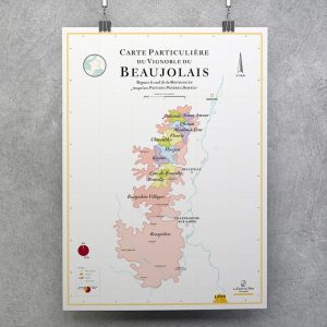 carte particulière du vignoble du beaujolais, carte des vins