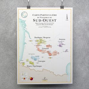 carte particulière du vignoble du sud-ouest, carte des vins