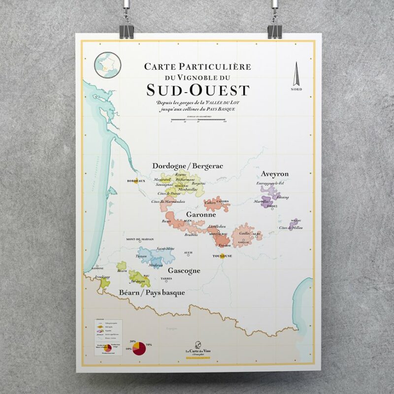 Carte des vins du Sud-Ouest