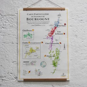 carte particulière du vignoble de bourgogne, carte des vins