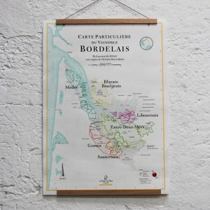 carte particulière du vignoble bordelais, carte des vins