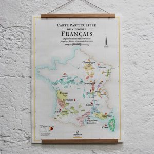 Affiche Grande Carte des Vins & Alcools de France - CARTE DES VINS SVP