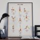 Affiche Poster Vin et Yoga Homme 50x70