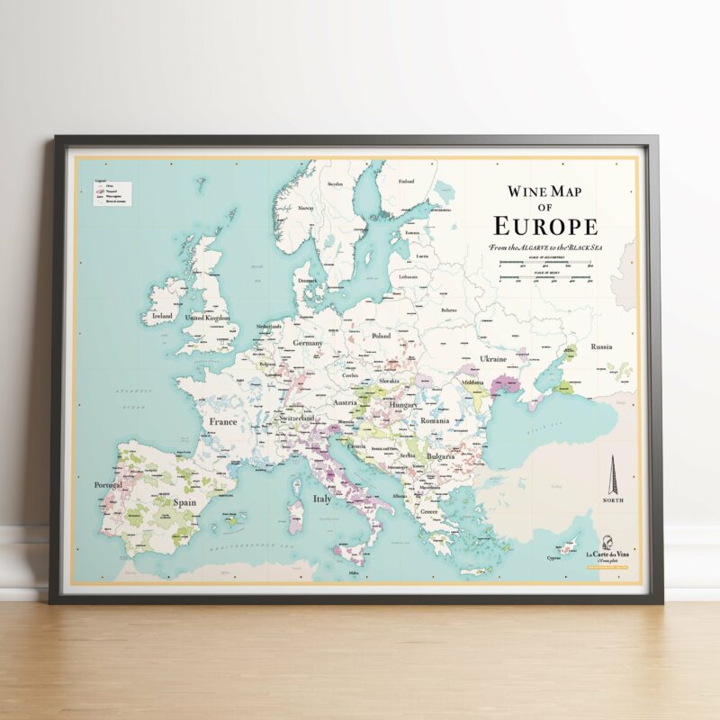 Carte des vins d'Europe et autres Pays