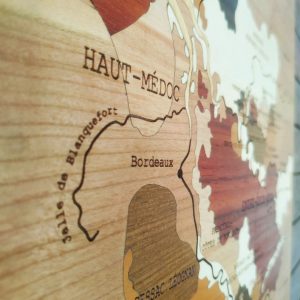 Carte des vins en bois Bordeaux