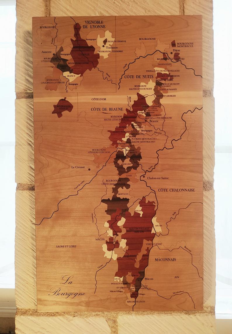 Carte de France des vins - Woodmap