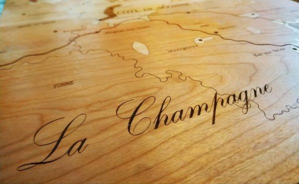 Carte des vins en bois Champagne