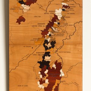 Carte des vins en bois Bourgogne