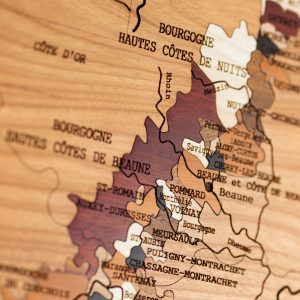 Carte des vins en bois Bourgogne