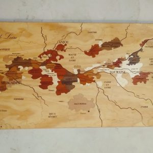 Carte des vins en bois Loire