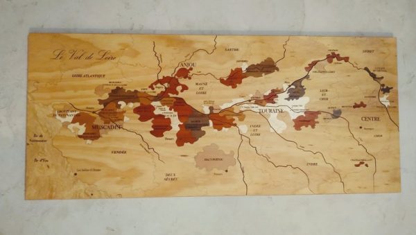 Carte des vins en bois Loire