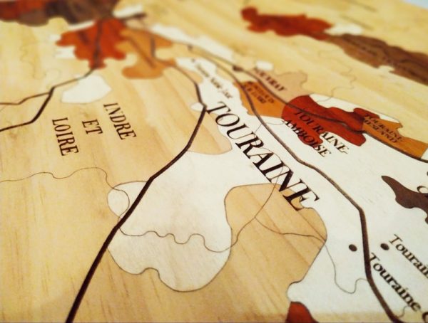 Carte des vins en bois Loire