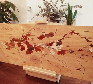 Carte des vins en bois Loire