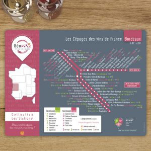 La carte des vignobles de France Découverte Pétillante 50x70