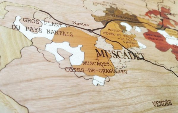 Carte des vins en bois Loire