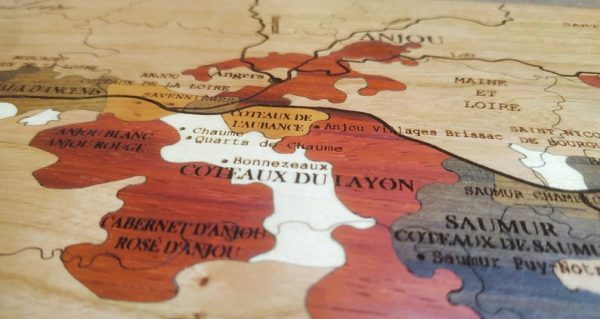 Carte des vins en bois Loire
