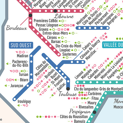 Carte Géovitis Pétillante Les Stations AOC/AOP 50x70 - Cartes des vins de  France