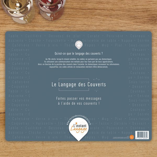 Set de table Le Langage des Couverts - verso