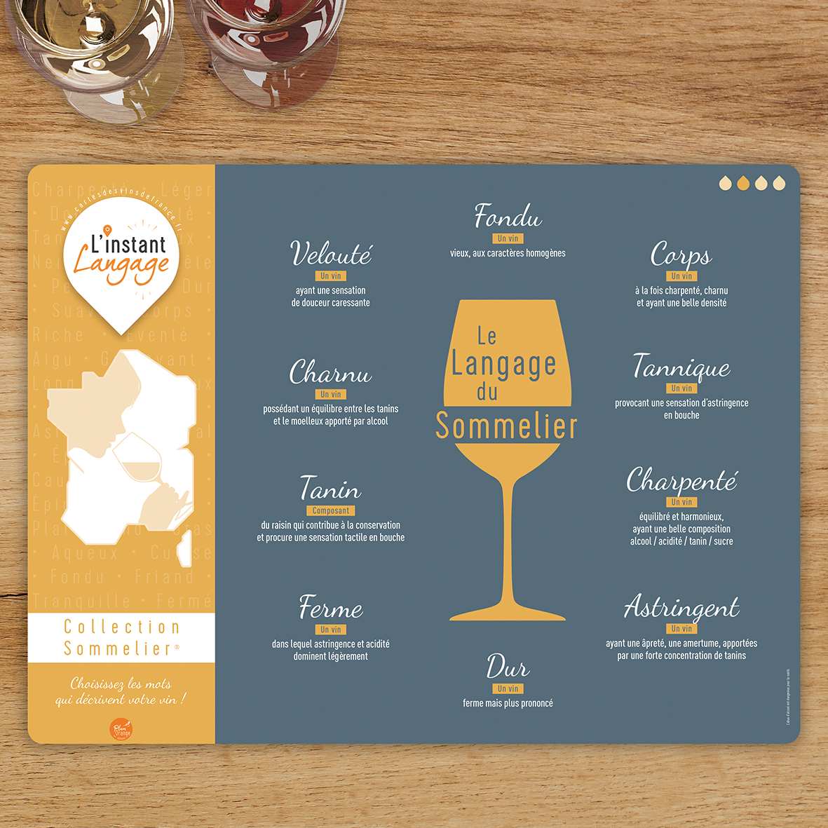 Carte des vins de France à gratter - Les Passionnés du Vin