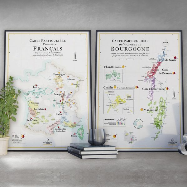 Offre Duo Cartes SVP France et Bourgogne 50x70