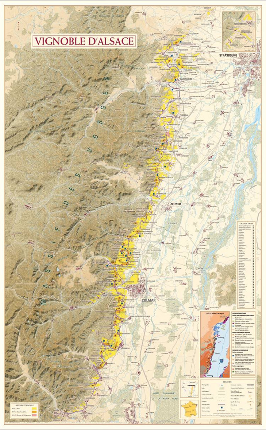 Carte Des Vins D Alsace 55x Cartes Des Vins De France