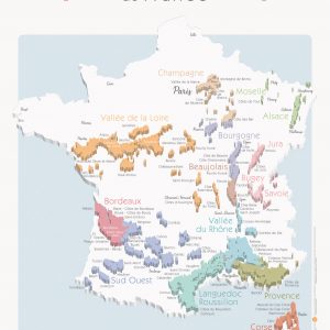 Carte France Vins GEOVITIS DECOUVERTE Apaisante 50x70