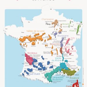 La carte des vignobles de France Découverte Pétillante 50x70 - Cartes des  vins de France