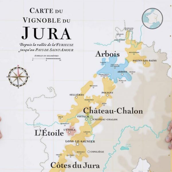 Carte des vins du Jura 50x70 La Carte des Vins SVP