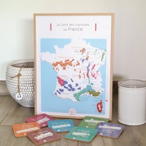 Carte France Vins GEOVITIS DECOUVERTE Pétillante 30x40