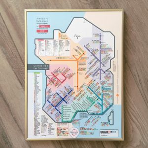 Carte de France des vins Les Stations Pétillante Géovitis IGP 30x40