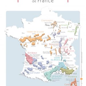 Carte France Vins GEOVITIS DECOUVERTE Apaisante 30x40