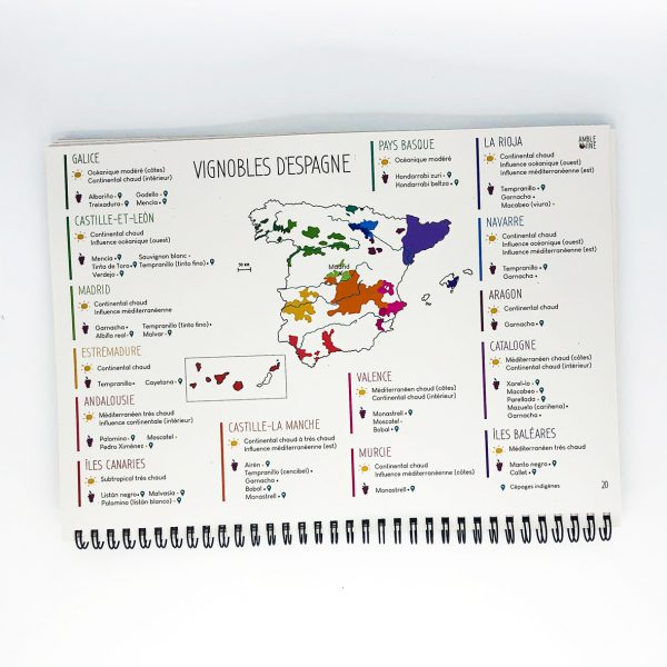 Book Pratique Le Vin Cahier Cartes des vins ESPAGNE