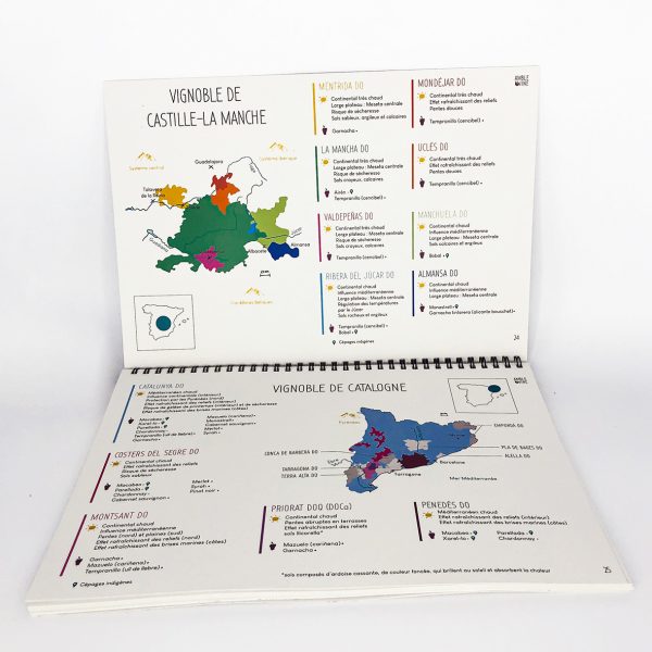 Book Pratique Le Vin Cahier Cartes des vins ESPAGNE