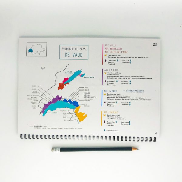 Book Pratique Le Vin Cahier Cartes des vins SUISSE