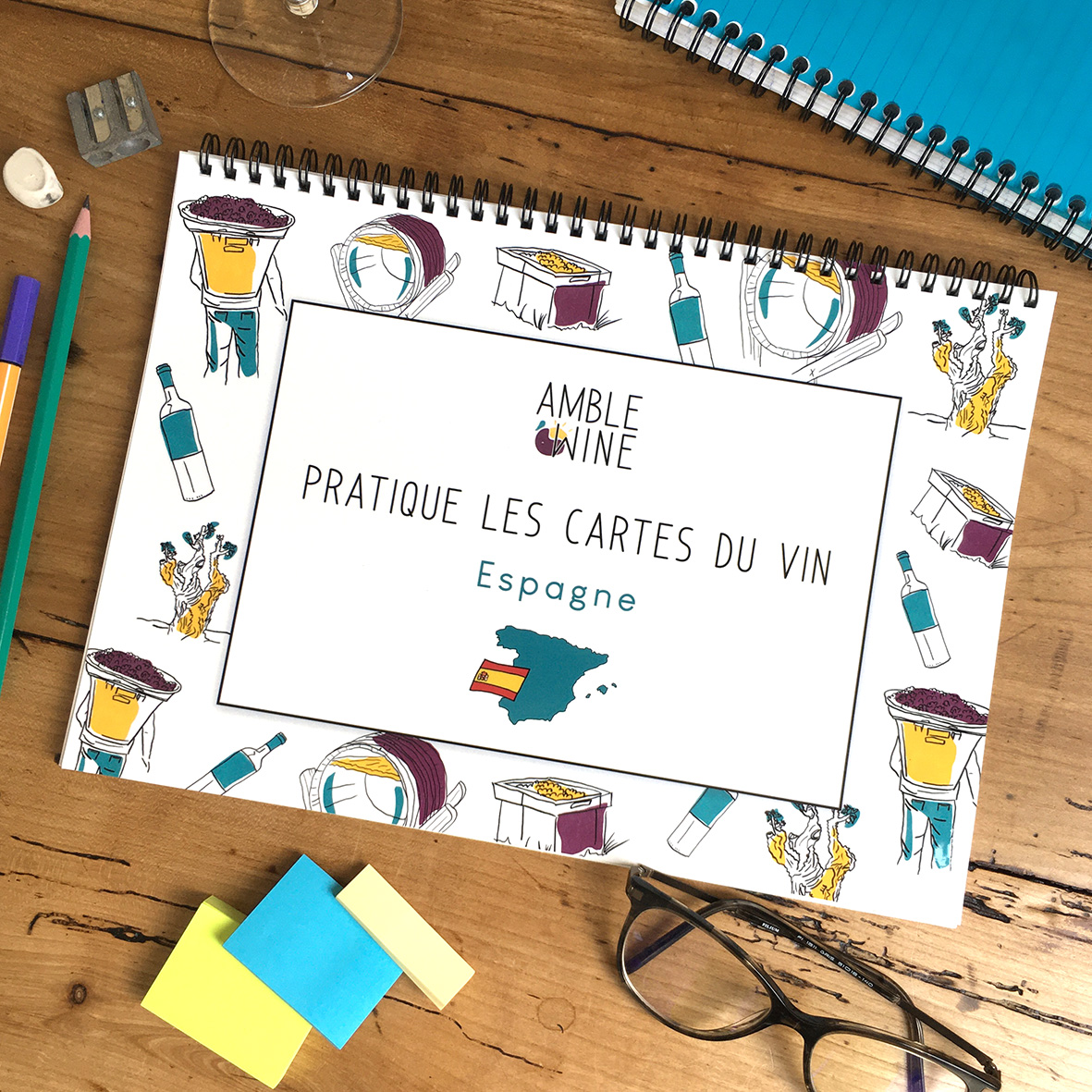 Book Pratique Le Vin Cahier Cartes des vins ESPAGNE