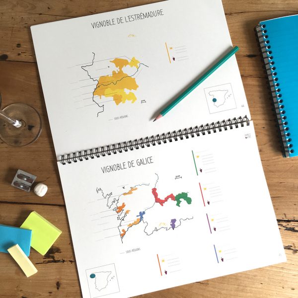 Book Pratique Le Vin Cahier Cartes des vins ESPAGNE