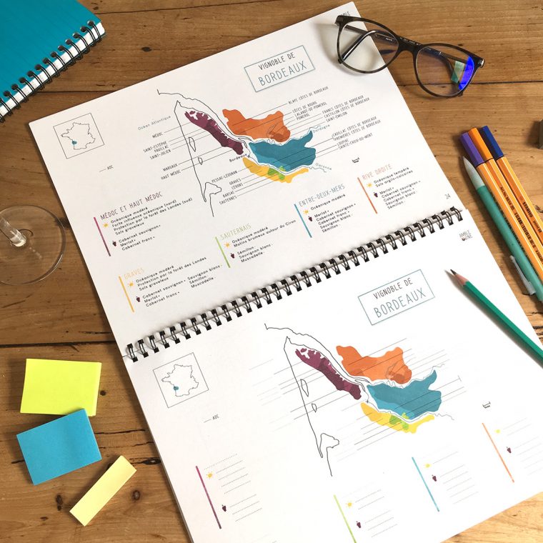 Book Pratique Le Vin Cahier Cartes des vins FRANCE
