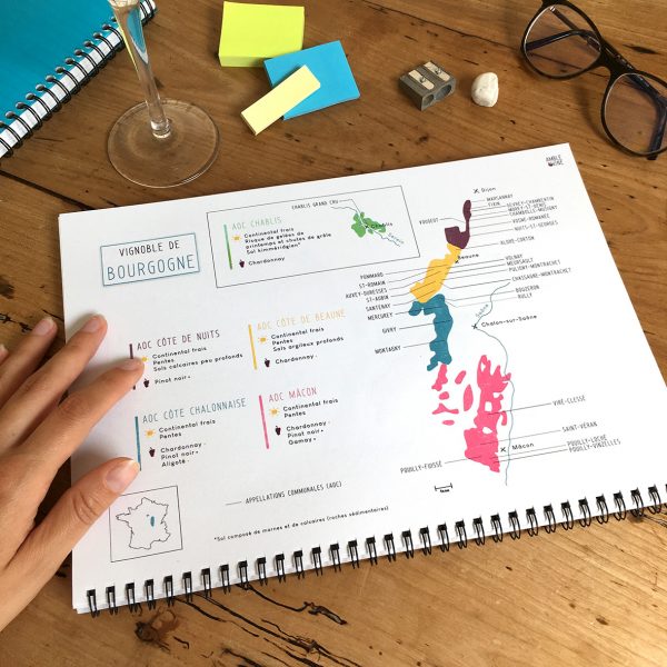 Book Pratique Le Vin Cahier Cartes des vins FRANCE