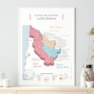 Carte Bordeaux Vins GEOVITIS DECOUVERTE Apaisante 50x70