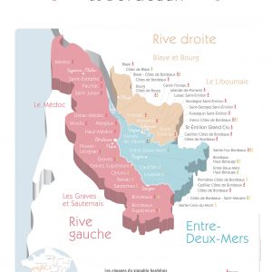 Carte Bordeaux Vins GEOVITIS DECOUVERTE Apaisante 50x70