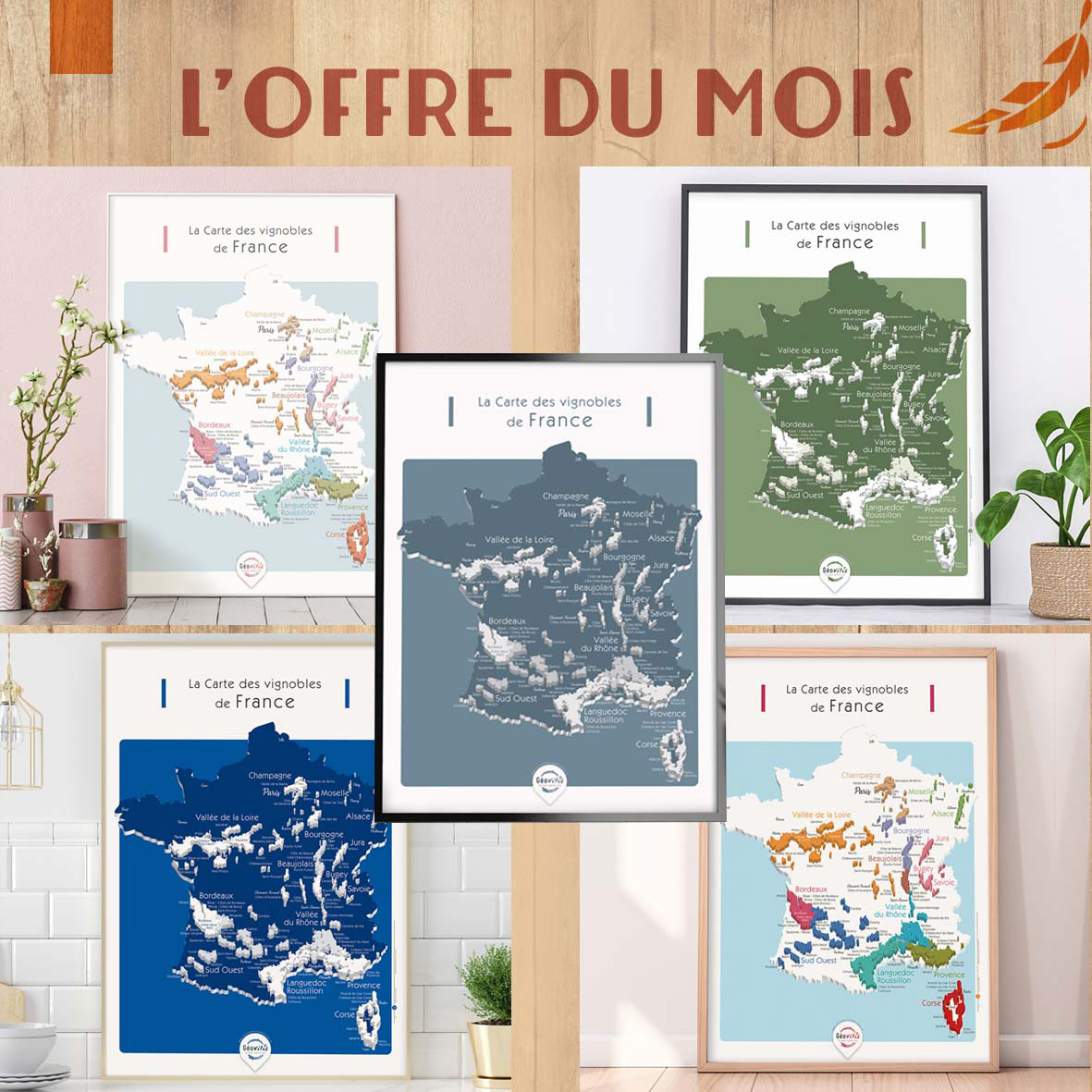 Offre du mois Les Cartes Découvertes France 50x70