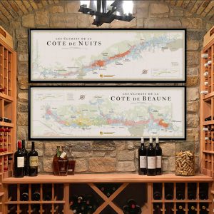 Les Climats de Bourgogne - 2 affiches sur les vins bourguignons - Côte de Nuits et Côte de Beaune