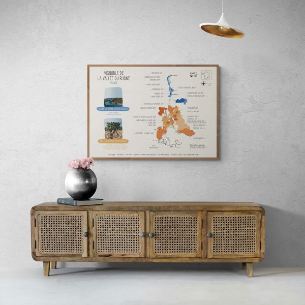 affiche vignoble vallée du Rhône