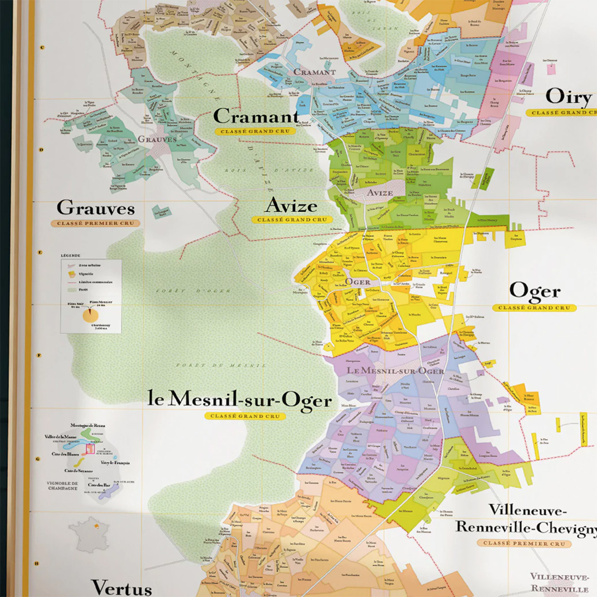 Carte des vins SVP - Vignoble de Champagne 50x70