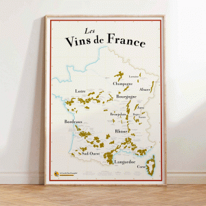 carte des vins de France à gratter