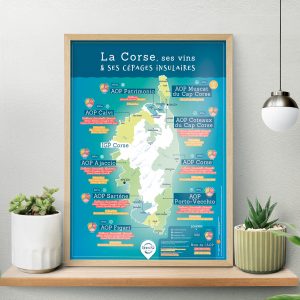 Carte de Corse, les vins corses, les cépages corses, et les cépages insulaires